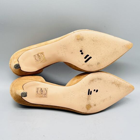 J Crew Shoes Womens 6.5 Brown Suede D'Orsay Pumps Pointed Toe Stiletto Heel - Picture 9 of 11